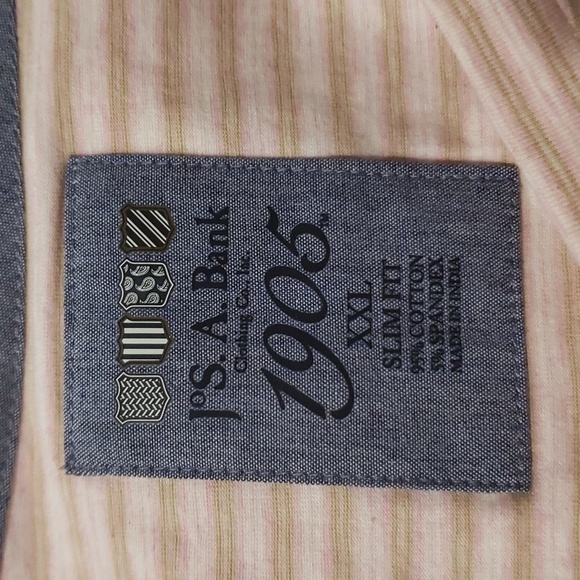 1478- JoS Bank 1905 Slim Fit Shirt Men's Size XXL NWT - Picture 4 of 6